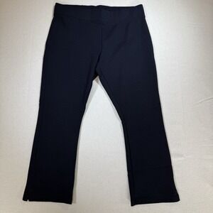 American Giant Womens Yoga Pants Size 10 Black Bootcut Stretch Pull On